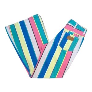 70s Style Wrangler Bell Bottom Jeans in Rainbow Stripe 28x34 NWOT